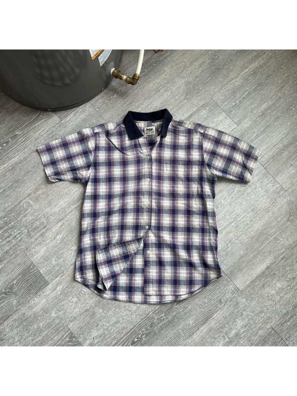 White / Purple / Multi Vintage Northern Reflections Flannel / Button-Up Shirt